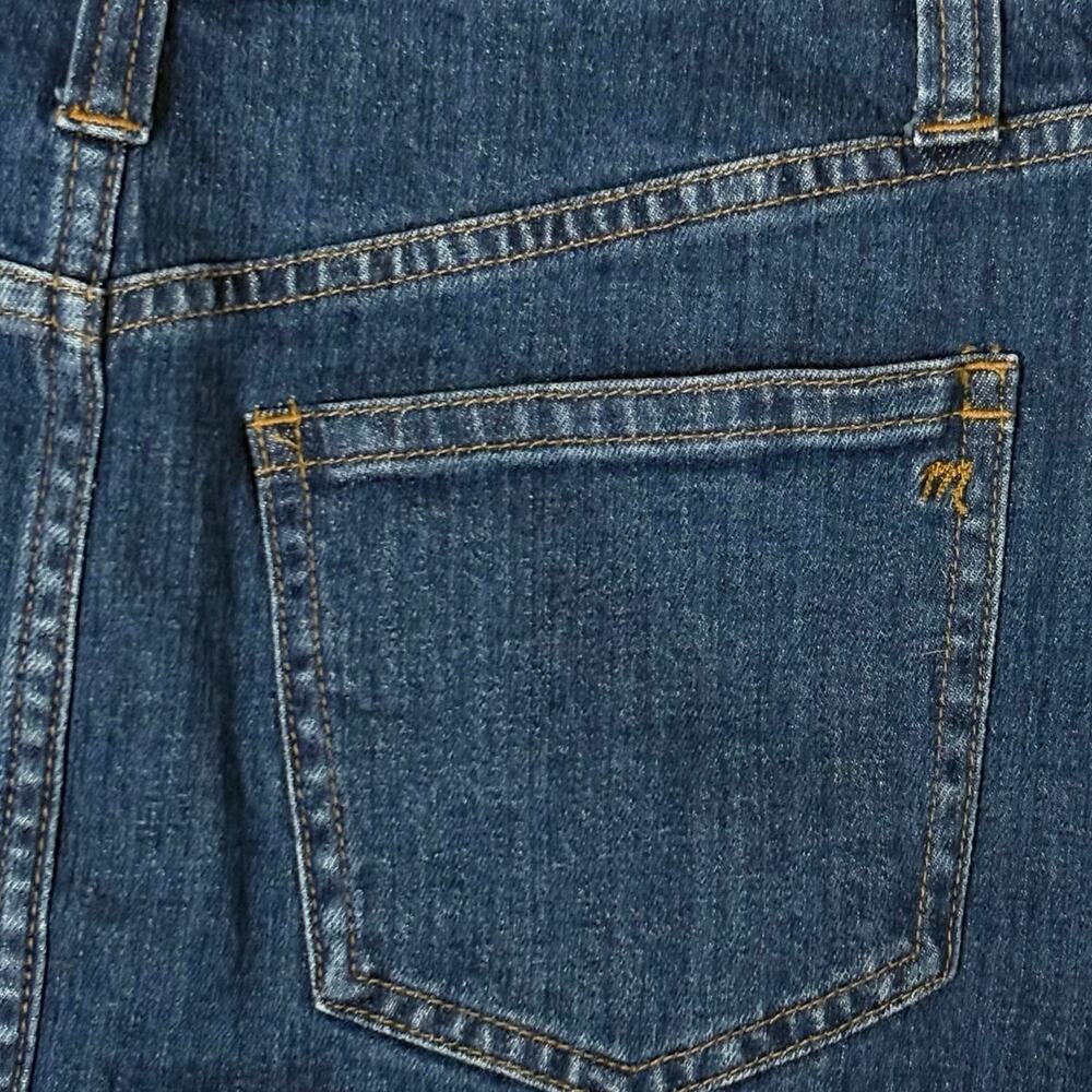 Madewell Denim Miniskirt Women’s Size 26 Medium Wash Step Hemline Side Slits - Picture 7 of 12